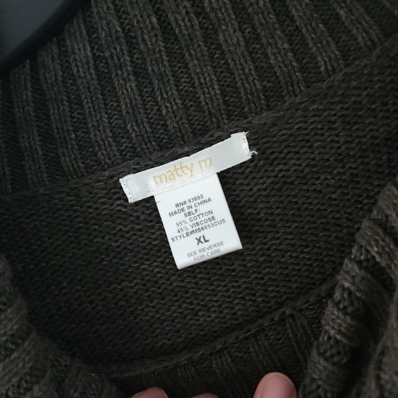 Matty M Cowl Neck Sweater Size XL - Picture 3 of 7